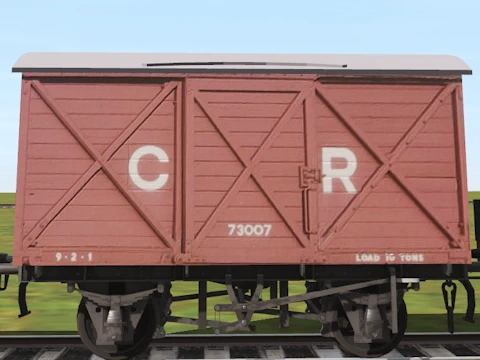 Caledonian Railway 10 ton Van detailed BR chassis Caledonian Railway 10 ton Van detailed BR chassis